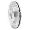E-Line Drilled & Slotted Silver Brake Rotor, 1990-2005 Fits Multiple Makes/Models, Position: Front Left - image 3