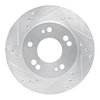 E-Line Drilled & Slotted Silver Brake Rotor, 1990-2005 Fits Multiple Makes/Models, Position: Front Left - image 4
