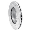 E-Line Drilled & Slotted Silver Brake Rotor, 1992-2000 Fits Multiple Makes/Models, Position: Front Left - image 1