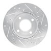 E-Line Drilled & Slotted Silver Brake Rotor, 1992-2000 Fits Multiple Makes/Models, Position: Front Left - image 2