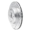 E-Line Drilled & Slotted Silver Brake Rotor, 1992-2000 Fits Multiple Makes/Models, Position: Front Left - image 3