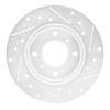 E-Line Drilled & Slotted Silver Brake Rotor, 1992-1996 Fits Multiple Makes/Models, Position: Front Left - image 1