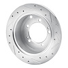 E-Line Drilled & Slotted Silver Brake Rotor, 1994-2007 Fits Multiple Makes/Models, Position: Rear Left - image 1