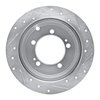 E-Line Drilled & Slotted Silver Brake Rotor, 1994-2007 Fits Multiple Makes/Models, Position: Rear Left - image 2