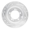 E-Line Drilled & Slotted Silver Brake Rotor, 1994-2007 Fits Multiple Makes/Models, Position: Rear Right - image 3