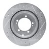 E-Line Drilled & Slotted Silver Brake Rotor, 1994-1995 Fits Multiple Makes/Models, Position: Rear Left - image 4