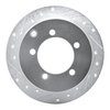 E-Line Drilled & Slotted Silver Brake Rotor, 1997-2004 Mitsubishi, Position: Rear Left - image 2