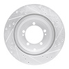 E-Line Drilled & Slotted Silver Brake Rotor, 1993-1999 Fits Multiple Makes/Models, Position: Rear Left - image 1