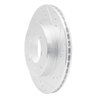 E-Line Drilled & Slotted Silver Brake Rotor, 1993-1999 Fits Multiple Makes/Models, Position: Rear Right - image 3