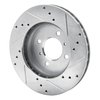 E-Line Drilled & Slotted Silver Brake Rotor, 1998-2007 Mitsubishi, Position: Front Left - image 4