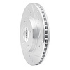 E-Line Drilled & Slotted Silver Brake Rotor, 2000-2012 Fits Multiple Makes/Models, Position: Front Right - image 1
