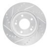 E-Line Drilled & Slotted Silver Brake Rotor, 2000-2012 Fits Multiple Makes/Models, Position: Front Right - image 4