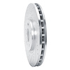 E-Line Drilled & Slotted Silver Brake Rotor, 2003-2006 Mitsubishi, Position: Front Left - image 1