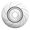 E-Line Drilled & Slotted Silver Brake Rotor, 2003-2006 Mitsubishi, Position: Front Right - image 3