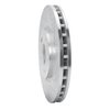 E-Line Drilled & Slotted Silver Brake Rotor, 2003-2006 Mitsubishi, Position: Front Right - image 4