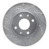 E-Line Drilled & Slotted Silver Brake Rotor, 2004-2004 Mitsubishi, Position: Front Left - image 4