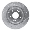 E-Line Drilled & Slotted Silver Brake Rotor, 2006-2012 Mitsubishi, Position: Rear Left - image 4