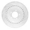 E-Line Drilled & Slotted Silver Brake Rotor, 2008-2015 Mitsubishi, Position: Rear Left - image 4