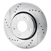 E-Line Drilled & Slotted Silver Brake Rotor, 2009-2015 Mitsubishi, Position: Front Left - image 3