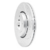 E-Line Drilled & Slotted Silver Brake Rotor, 2009-2015 Mitsubishi, Position: Front Right - image 1