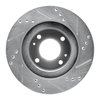 E-Line Drilled & Slotted Silver Brake Rotor, 2012-2017 Mitsubishi, Position: Front Left - image 2