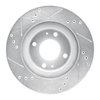 E-Line Drilled & Slotted Silver Brake Rotor, 2012-2017 Mitsubishi, Position: Front Right - image 3