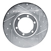 E-Line Drilled & Slotted Silver Brake Rotor, 1979-1986 Fits Multiple Makes/Models, Position: Front Right - image 1