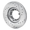 E-Line Drilled & Slotted Silver Brake Rotor, 1981-1987 Fits Multiple Makes/Models, Position: Front Left - image 2