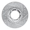 E-Line Drilled & Slotted Silver Brake Rotor, 1981-1987 Fits Multiple Makes/Models, Position: Front Left - image 3