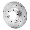 E-Line Drilled & Slotted Silver Brake Rotor, 1981-1987 Fits Multiple Makes/Models, Position: Front Left - image 4
