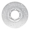 E-Line Drilled & Slotted Silver Brake Rotor, 1981-1987 Fits Multiple Makes/Models, Position: Front Right - image 4