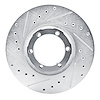 E-Line Drilled & Slotted Silver Brake Rotor, 1986-1996 Fits Multiple Makes/Models, Position: Front Left - image 1