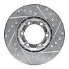 E-Line Drilled & Slotted Silver Brake Rotor, 1987-1989 Fits Multiple Makes/Models, Position: Front Left - image 1