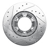 E-Line Drilled & Slotted Silver Brake Rotor, 1987-1989 Fits Multiple Makes/Models, Position: Front Right - image 1