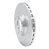 E-Line Drilled & Slotted Silver Brake Rotor, 1986-1995 Fits Multiple Makes/Models, Position: Front Left - image 1