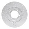 E-Line Drilled & Slotted Silver Brake Rotor, 1986-1995 Fits Multiple Makes/Models, Position: Front Left - image 3