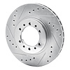 E-Line Drilled & Slotted Silver Brake Rotor, 1990-2004 Mitsubishi, Position: Front Left - image 1