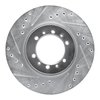 E-Line Drilled & Slotted Silver Brake Rotor, 1990-2004 Mitsubishi, Position: Front Left - image 3