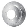 E-Line Drilled & Slotted Silver Brake Rotor, 1990-2004 Mitsubishi, Position: Rear Left - image 4
