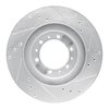 E-Line Drilled & Slotted Silver Brake Rotor, 1994-2000 Mitsubishi, Position: Front Left - image 3
