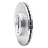 E-Line Drilled & Slotted Silver Brake Rotor, 1994-2000 Mitsubishi, Position: Front Left - image 4