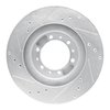 E-Line Drilled & Slotted Silver Brake Rotor, 1994-2000 Mitsubishi, Position: Front Right - image 3