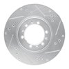 E-Line Drilled & Slotted Silver Brake Rotor, 1994-2000 Mitsubishi, Position: Front Right - image 4