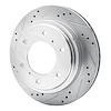 E-Line Drilled & Slotted Silver Brake Rotor, 2000-2006 Mitsubishi, Position: Rear Left - image 1