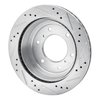 E-Line Drilled & Slotted Silver Brake Rotor, 2000-2006 Mitsubishi, Position: Rear Left - image 2