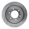 E-Line Drilled & Slotted Silver Brake Rotor, 2000-2006 Mitsubishi, Position: Rear Left - image 4