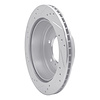 E-Line Drilled & Slotted Silver Brake Rotor, 2000-2006 Mitsubishi, Position: Rear Right - image 1