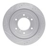 E-Line Drilled & Slotted Silver Brake Rotor, 2000-2006 Mitsubishi, Position: Rear Right - image 2