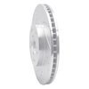 E-Line Drilled & Slotted Silver Brake Rotor, 2004-2011 Mitsubishi, Position: Front Left - image 2