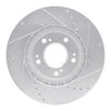 E-Line Drilled & Slotted Silver Brake Rotor, 2004-2011 Mitsubishi, Position: Front Left - image 4